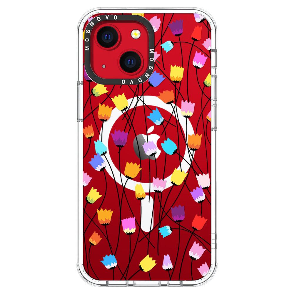 Tulips Bloom Floral Phone Case - iPhone 13 Case - MOSNOVO