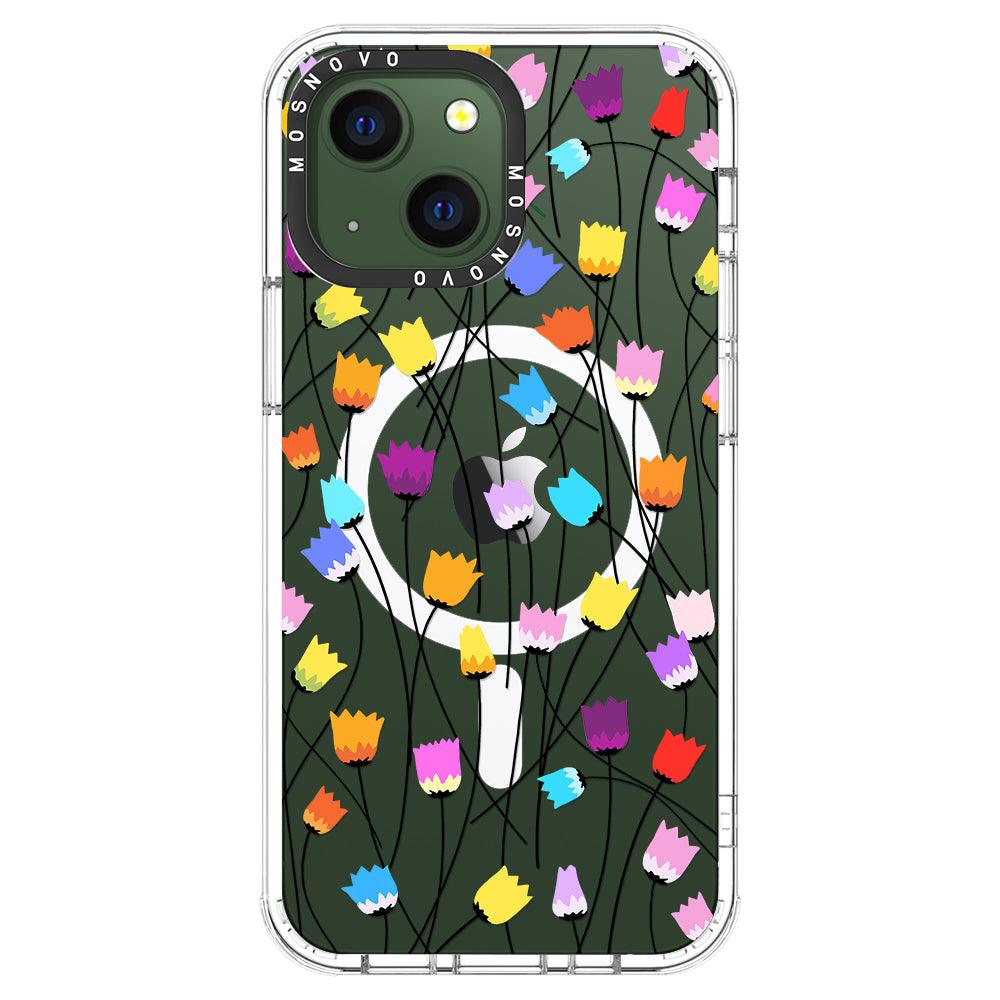 Tulips Bloom Floral Phone Case - iPhone 13 Case - MOSNOVO
