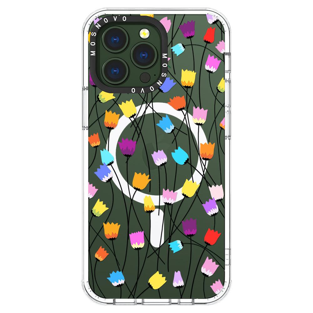 Tulips Bloom Floral Phone Case - iPhone 13 Pro Case - MOSNOVO