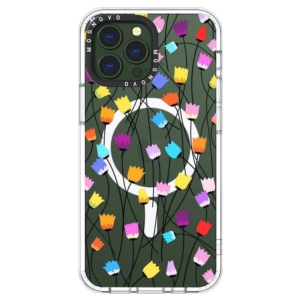 Tulips Bloom Floral Phone Case - iPhone 13 Pro Max Case - MOSNOVO