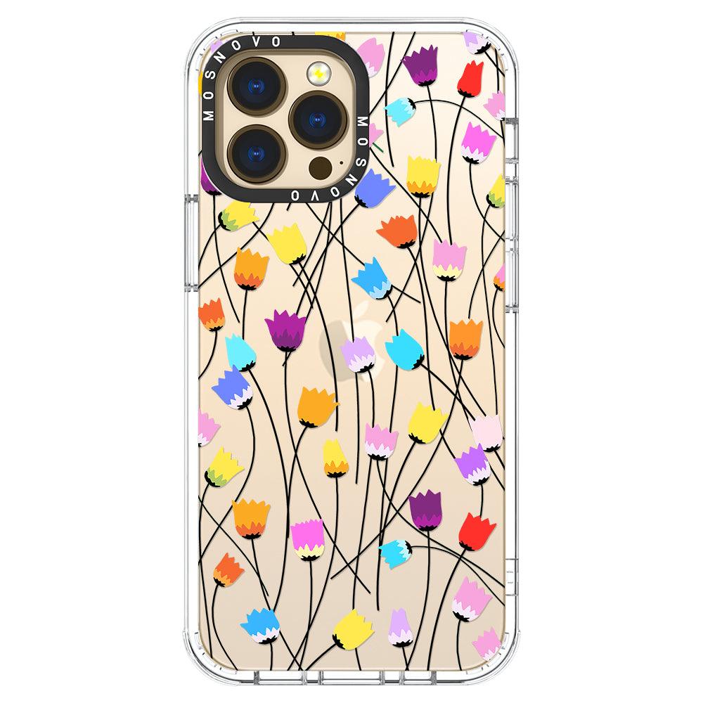 Tulips Bloom Floral Phone Case - iPhone 13 Pro Max Case - MOSNOVO