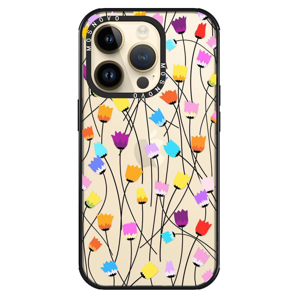 Tulips Bloom Floral Phone Case - iPhone 14 Pro Case - MOSNOVO
