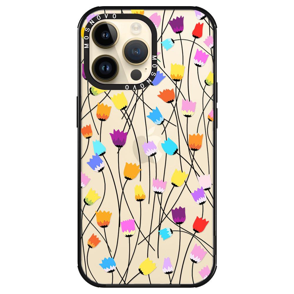 Tulips Bloom Floral Phone Case - iPhone 14 Pro Max Case - MOSNOVO