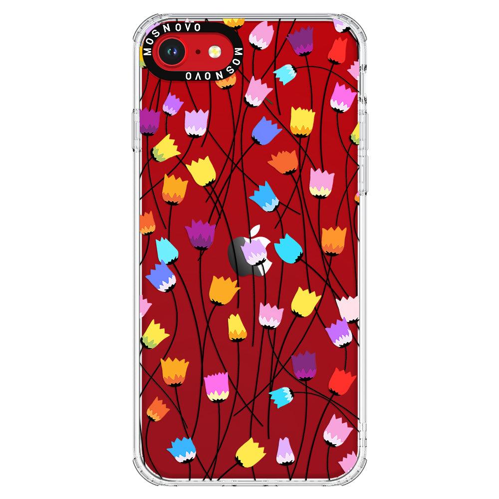 Tulips Bloom Floral Phone Case - iPhone SE 2020 Case - MOSNOVO