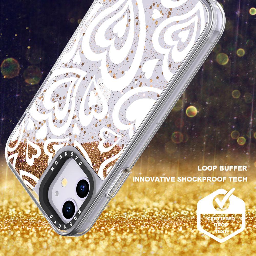 Twist Heart Glitter Phone Case - iPhone 11 Case - MOSNOVO