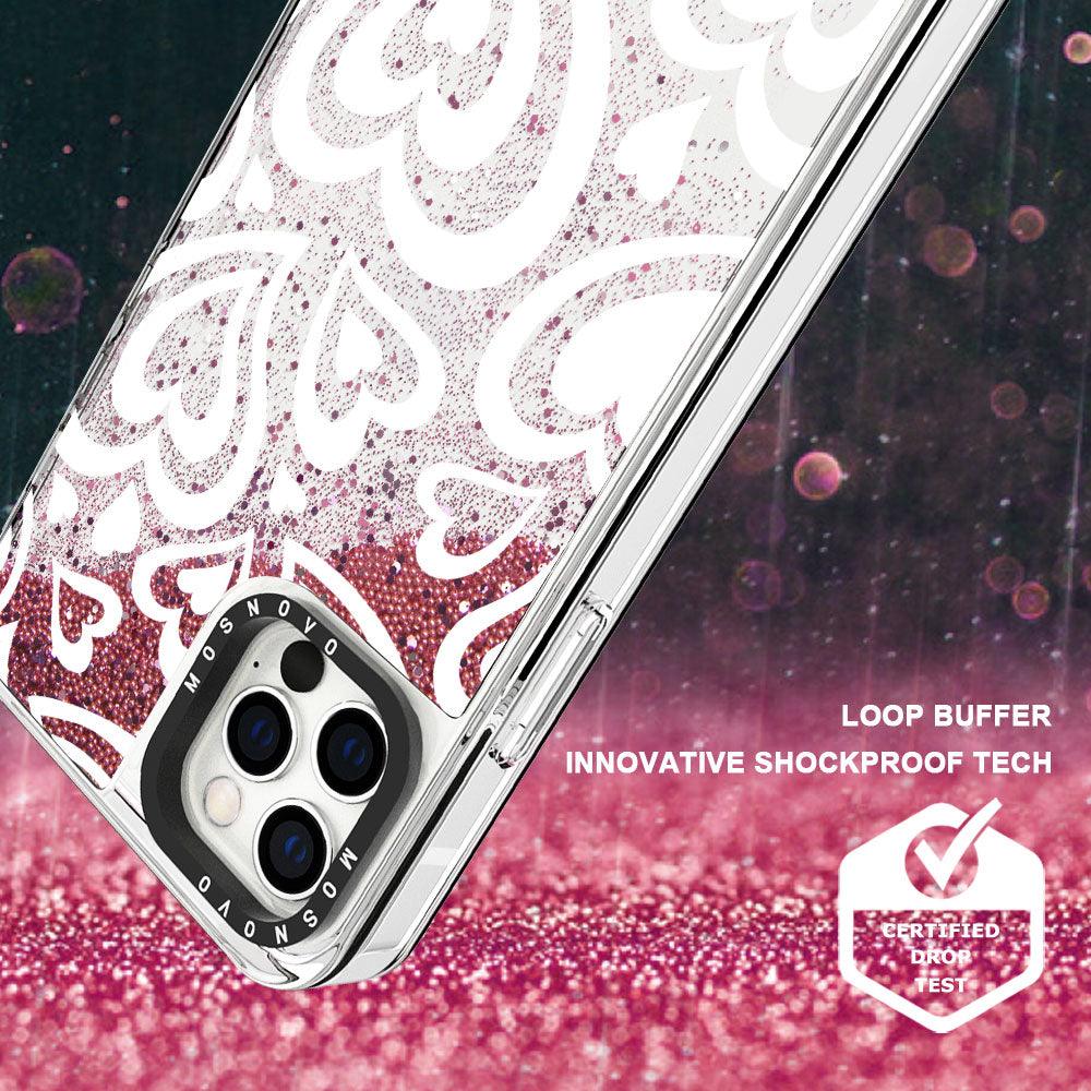 Twist Heart Glitter Phone Case - iPhone 12 Pro Case - MOSNOVO