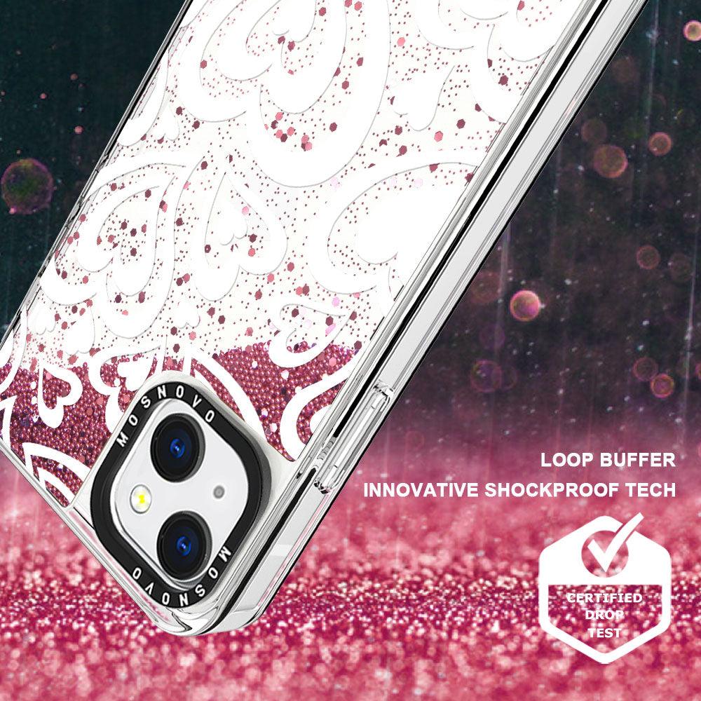 Twist Heart Glitter Phone Case - iPhone 13 Case - MOSNOVO
