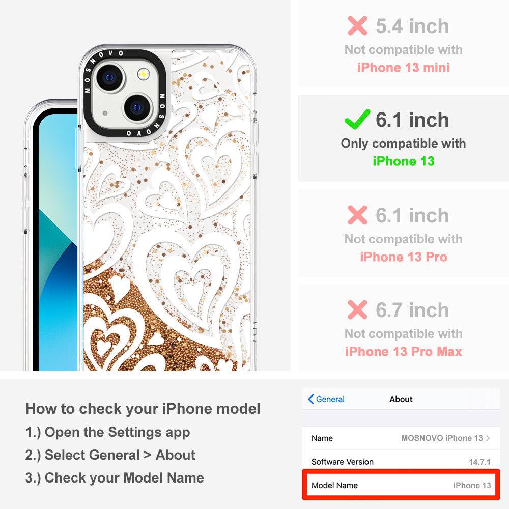 Twist Heart Glitter Phone Case - iPhone 13 Case - MOSNOVO