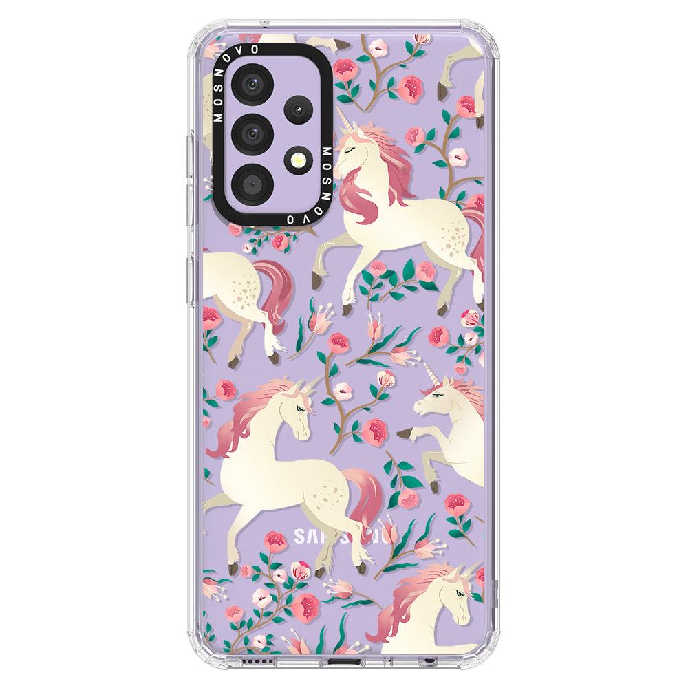 Unicorn Flower Garden Phone Case - Samsung Galaxy A52 & A52s Case - MOSNOVO