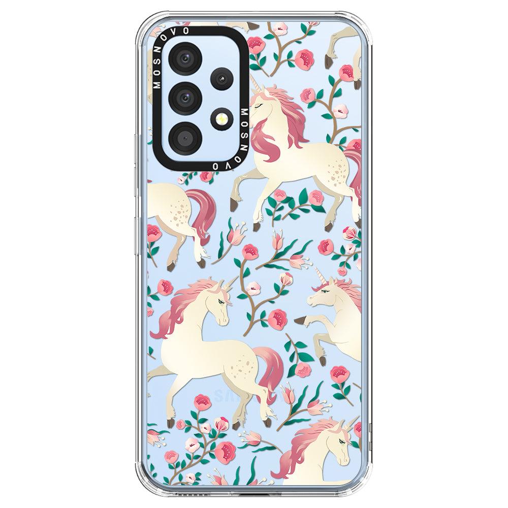 Unicorn Flower Garden Phone Case - Samsung Galaxy A53 Case - MOSNOVO