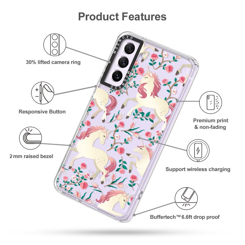 Unicorn Flower Garden Phone Case - Samsung Galaxy S21 FE Case - MOSNOVO