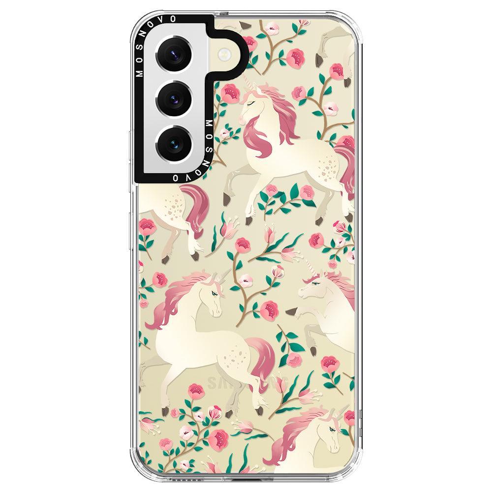 Unicorn Flower Garden Phone Case - Samsung Galaxy S22 Case - MOSNOVO