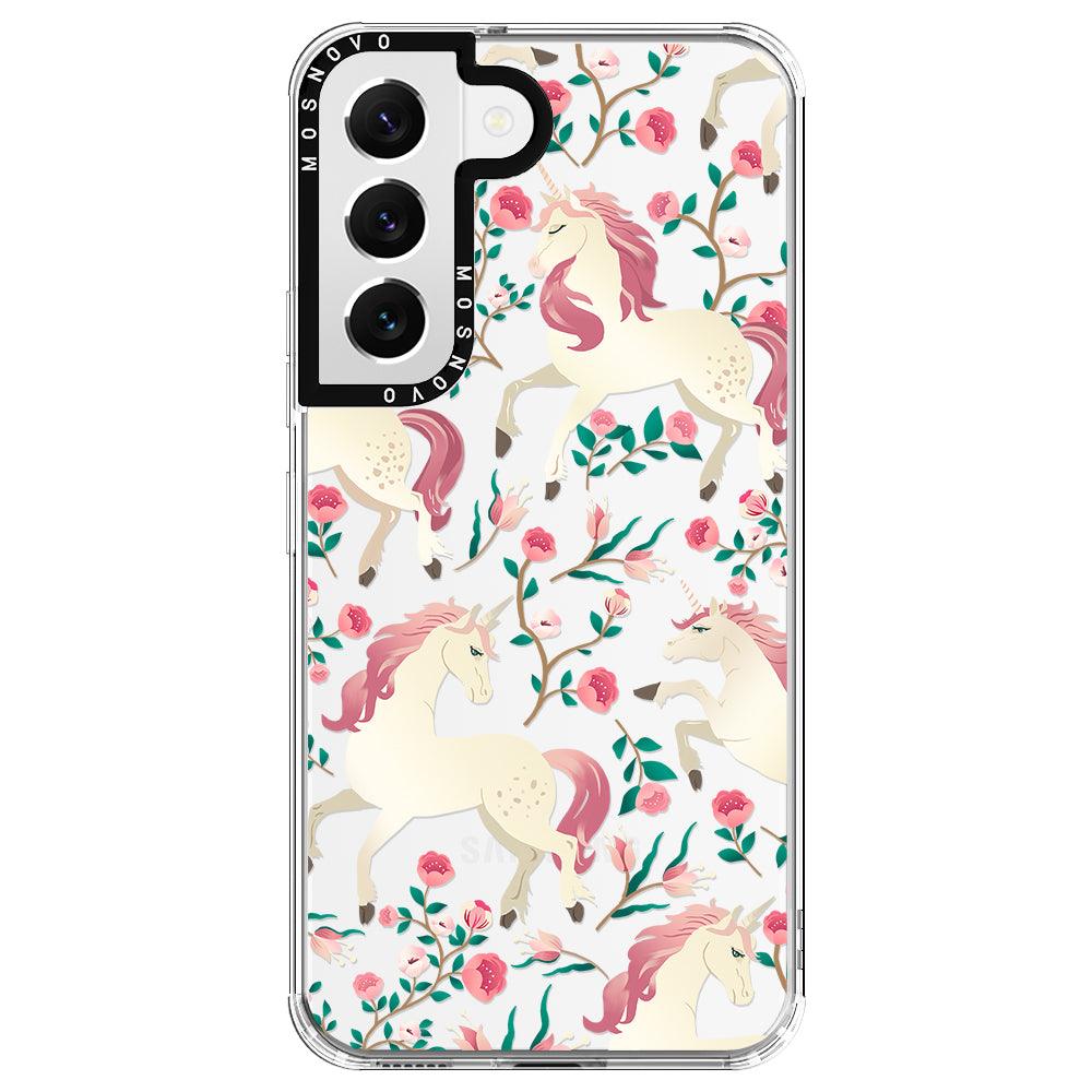 Unicorn Flower Garden Phone Case - Samsung Galaxy S22 Case - MOSNOVO