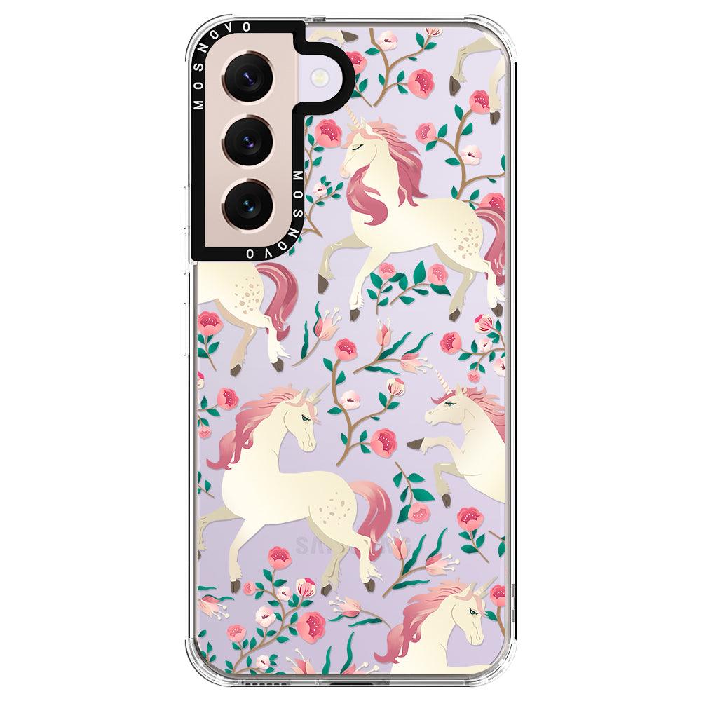 Unicorn Flower Garden Phone Case - Samsung Galaxy S22 Plus Case - MOSNOVO