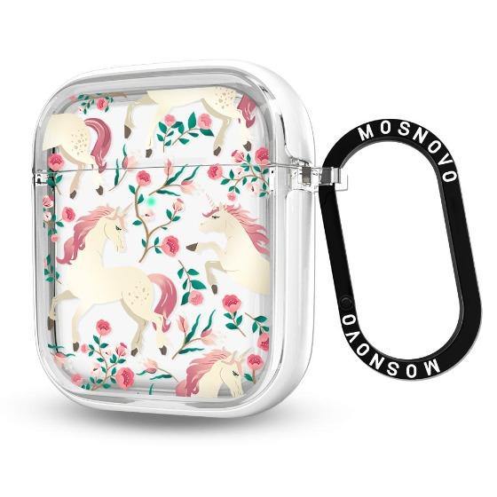 Unicorn with Floral AirPods 1/2 Case - MOSNOVO