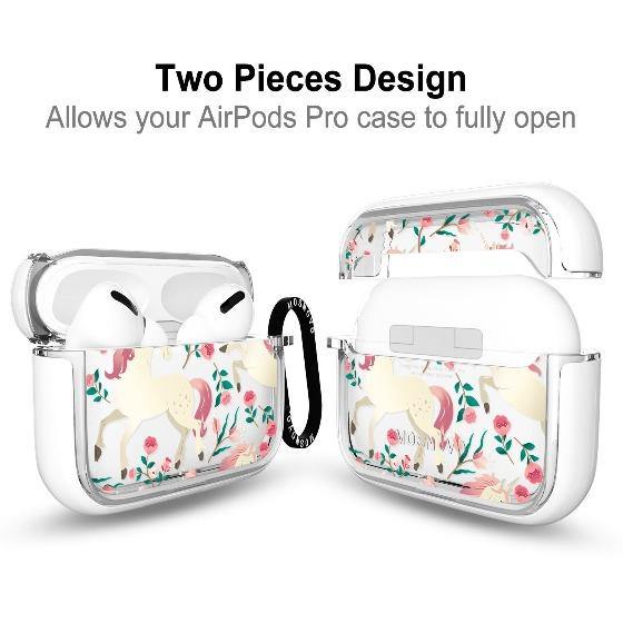 Unicorn with Floral AirPods Pro Case - MOSNOVO