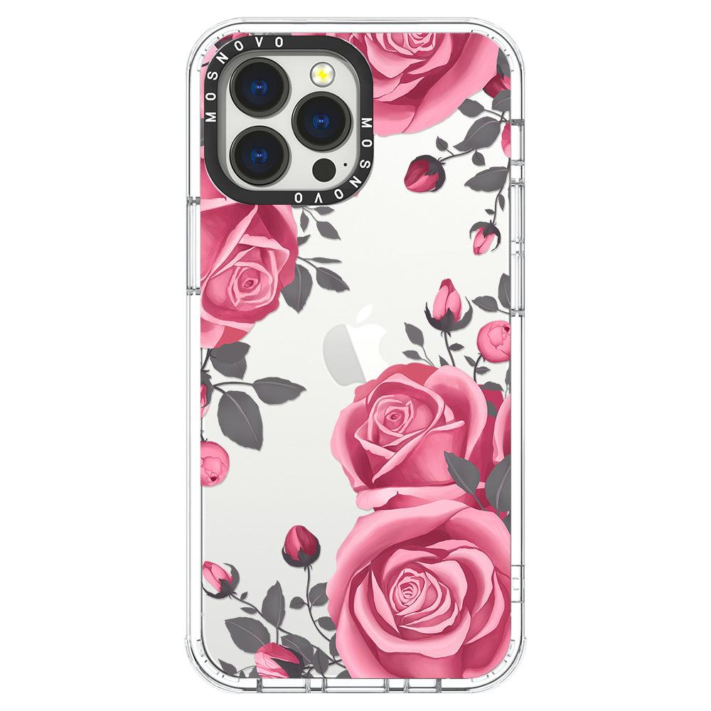Viva Magenta Flower Phone Case - iPhone 13 Pro Max Case Clear