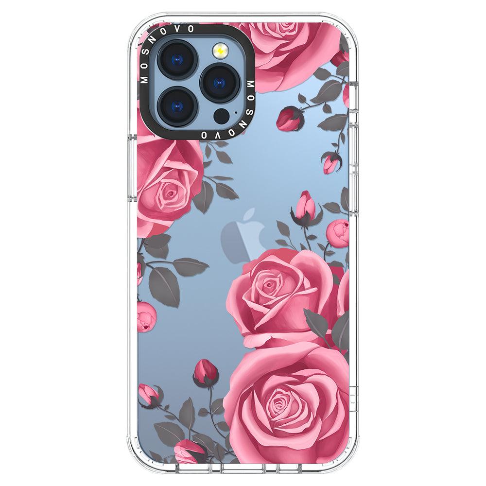Viva Magenta Flower Phone Case - iPhone 13 Pro Max Case Clear