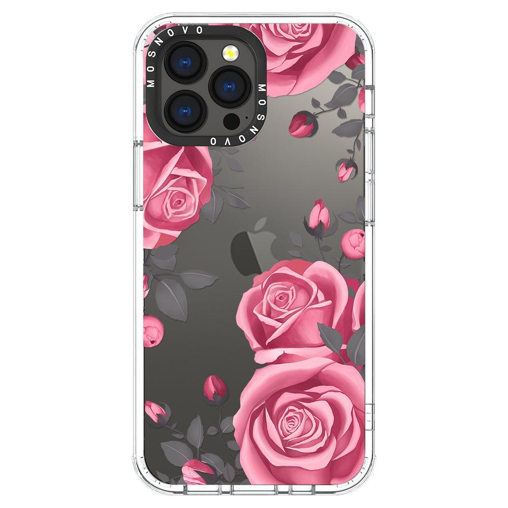 Viva Magenta Flower Phone Case - iPhone 13 Pro Max Case Clear