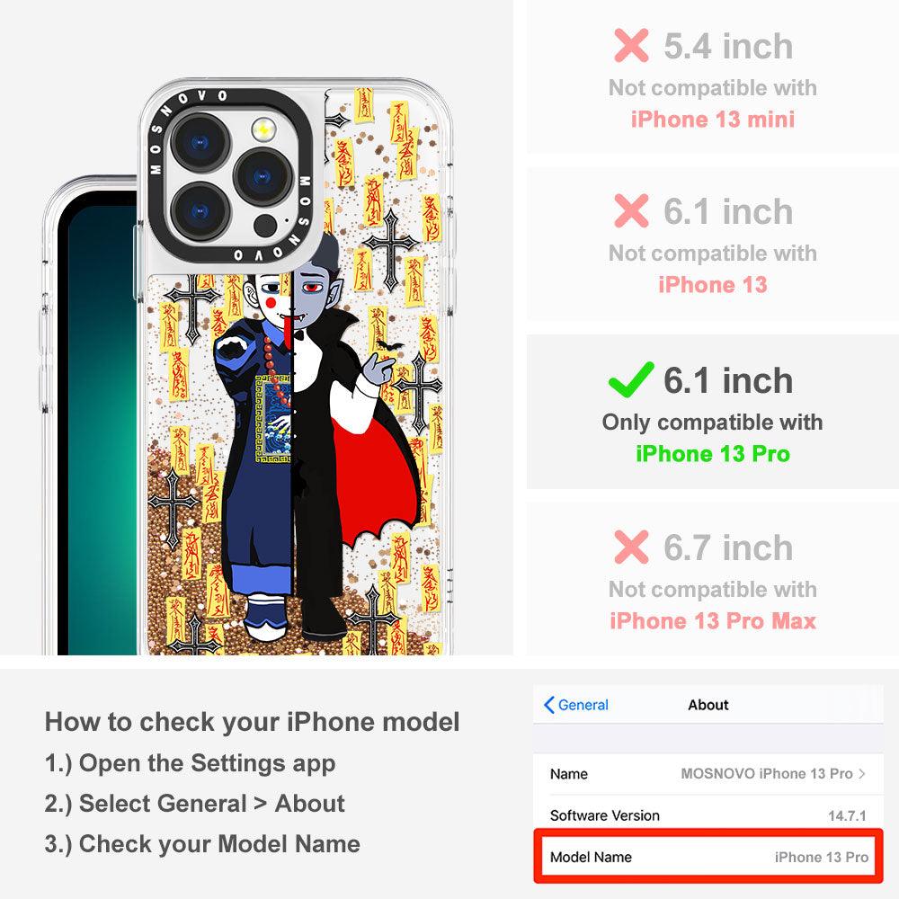 Vampire Vs Jiangshi Glitter Phone Case - iPhone 13 Pro Case - MOSNOVO