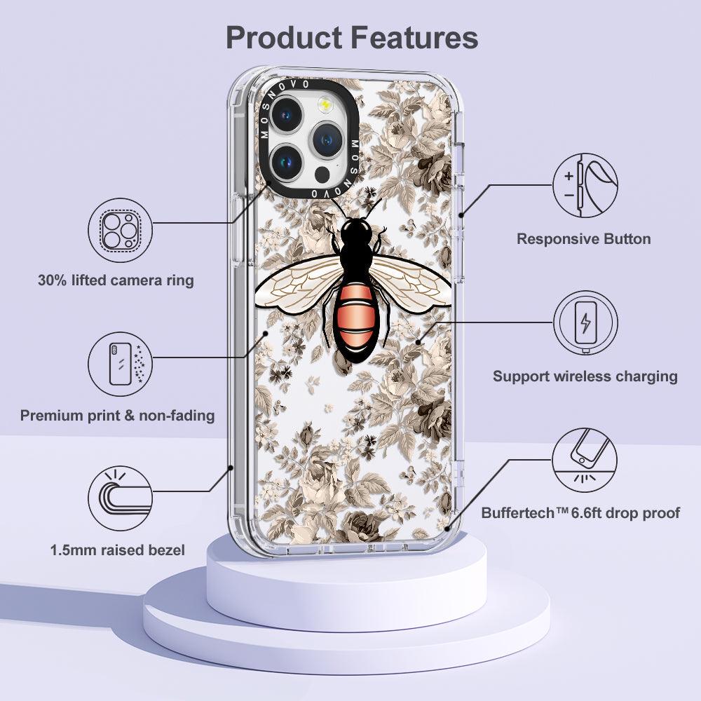 Vintage Bee Phone Case - iPhone 12 Pro Max Case - MOSNOVO