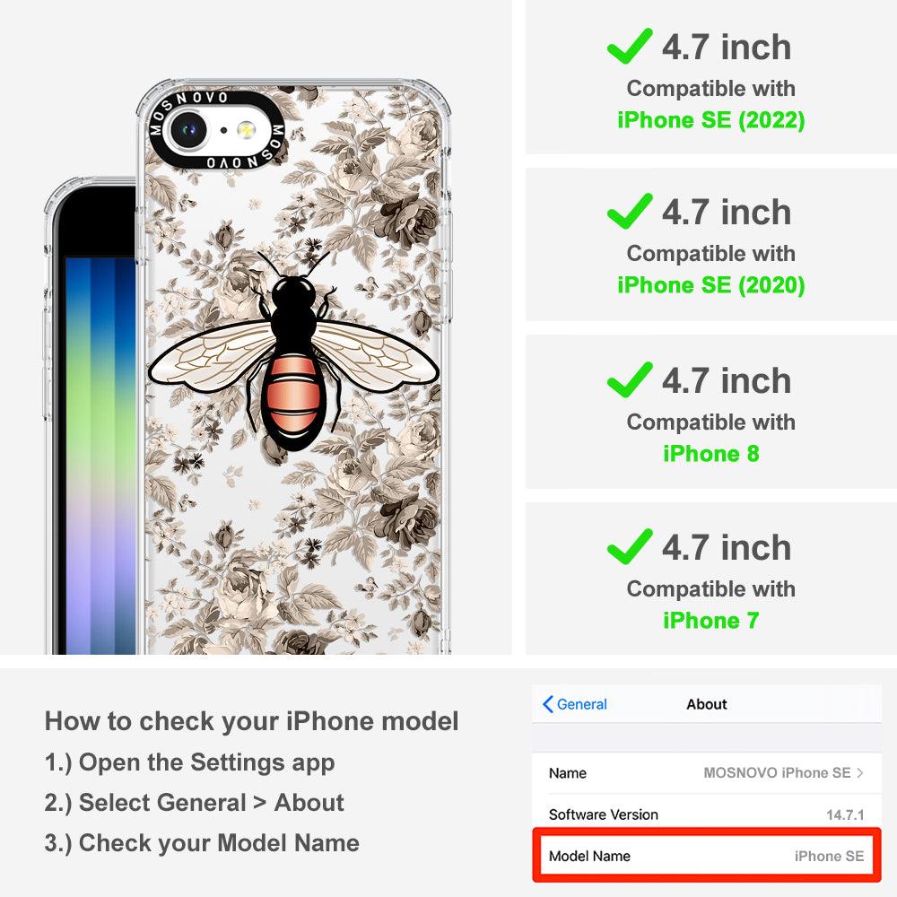 Vintage Bee Phone Case - iPhone 8 Case - MOSNOVO