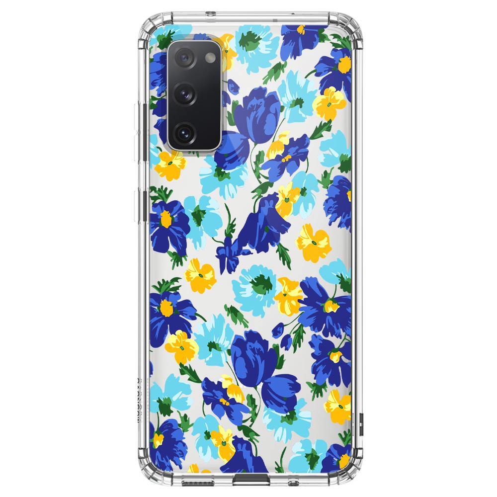 Bluish Flowers Floral Phone Case - Samsung Galaxy  S20 FE 5G Case