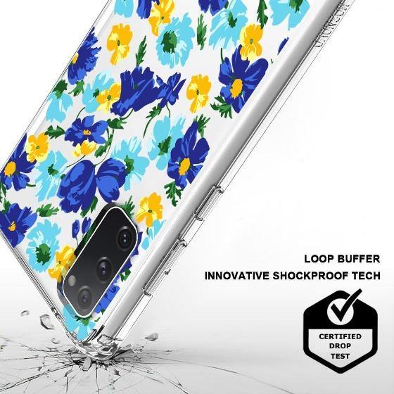 Bluish Flowers Floral Phone Case - Samsung Galaxy  S20 FE 5G Case