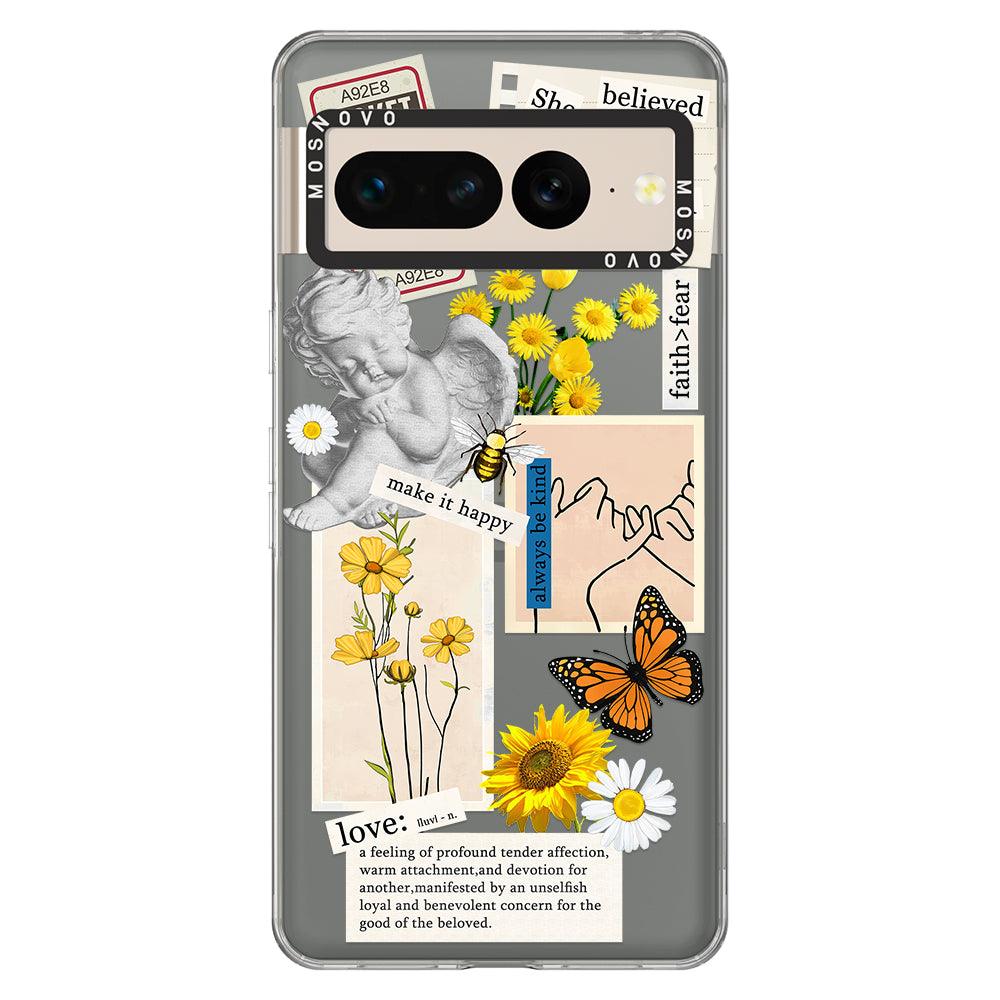 Vintage Collage Art Phone Case - Google Pixel 7 Pro Case - MOSNOVO