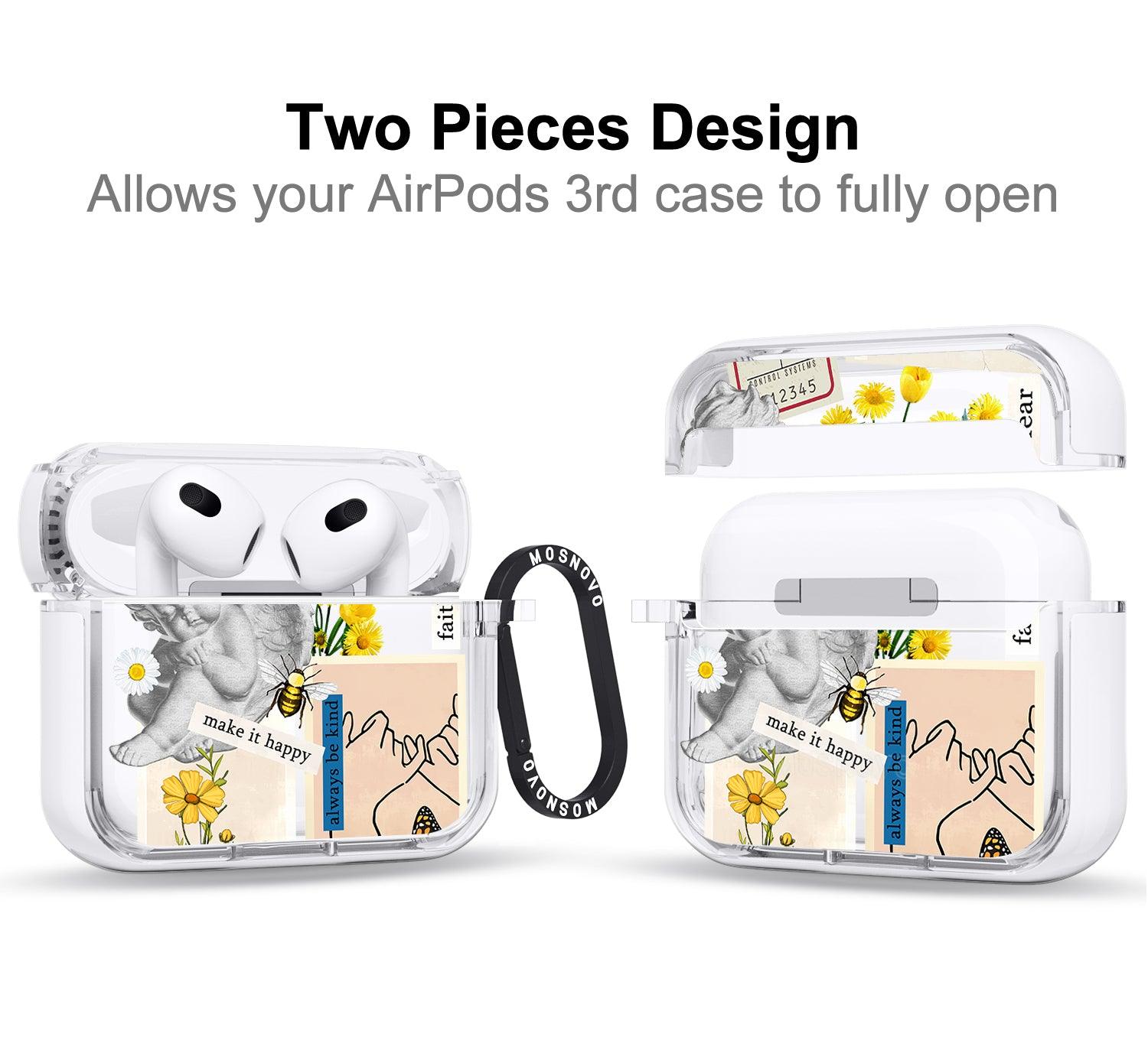 Vintage Collage Sunflower Butterfly AirPods 3 Case (3rd Generation) - MOSNOVO