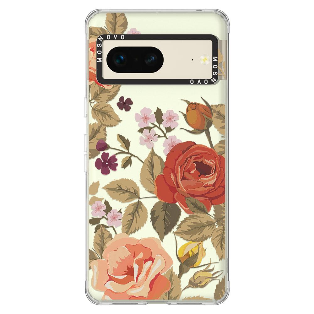 Vintage Floral Phone Case - Google Pixel 7 Case - MOSNOVO