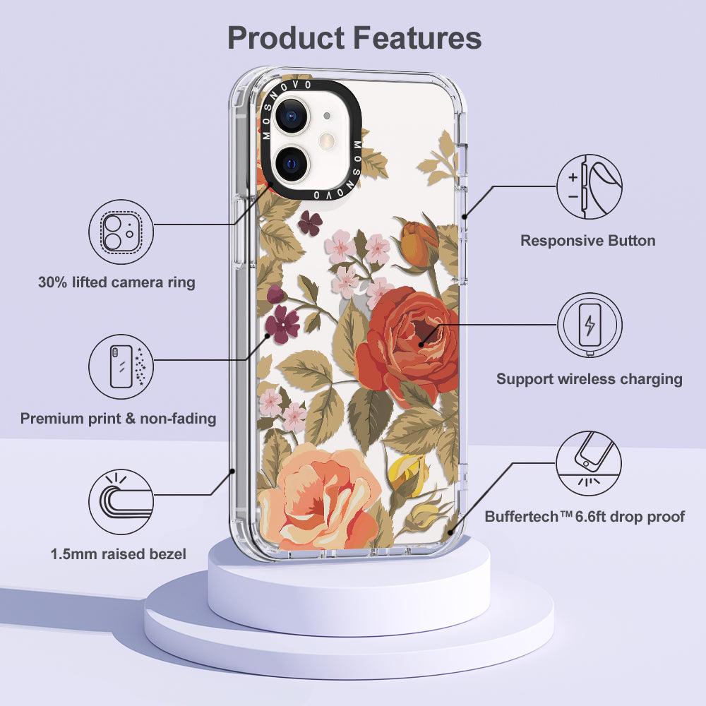 Vintage Floral Phone Case - iPhone 12 Mini Case - MOSNOVO