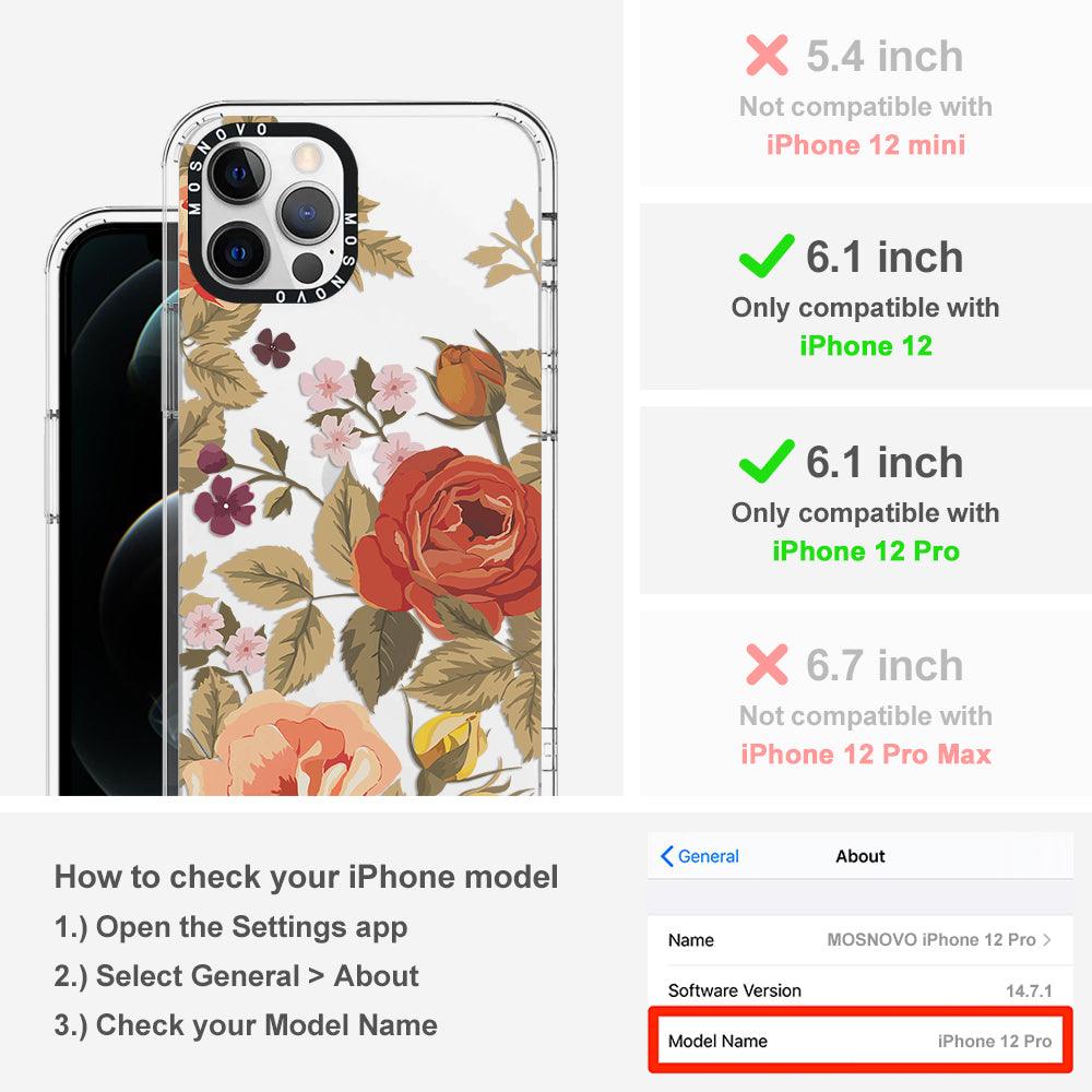 Vintage Roses Phone Case - iPhone 12 Pro Case - MOSNOVO