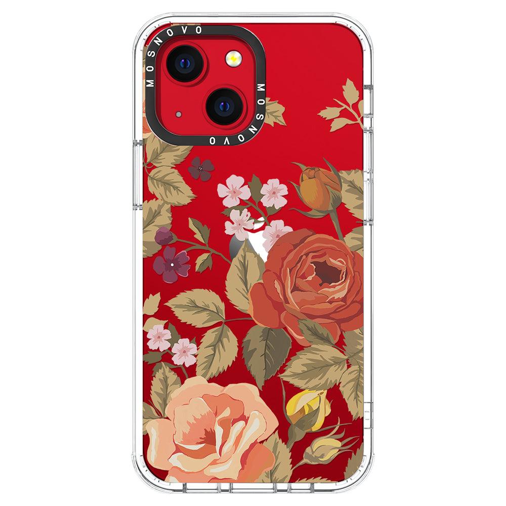 Vintage Roses Phone Case - iPhone 13 Mini Case - MOSNOVO