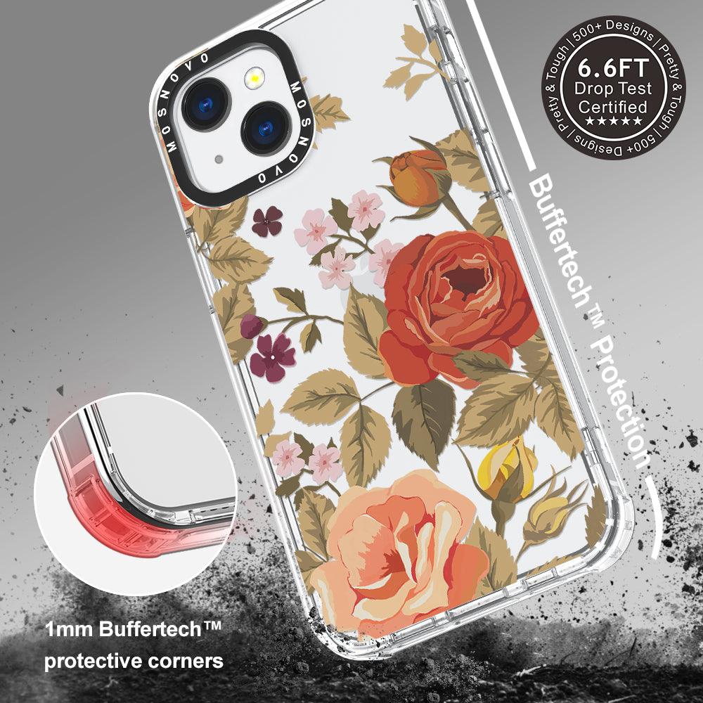 Vintage Roses Phone Case - iPhone 13 Mini Case - MOSNOVO