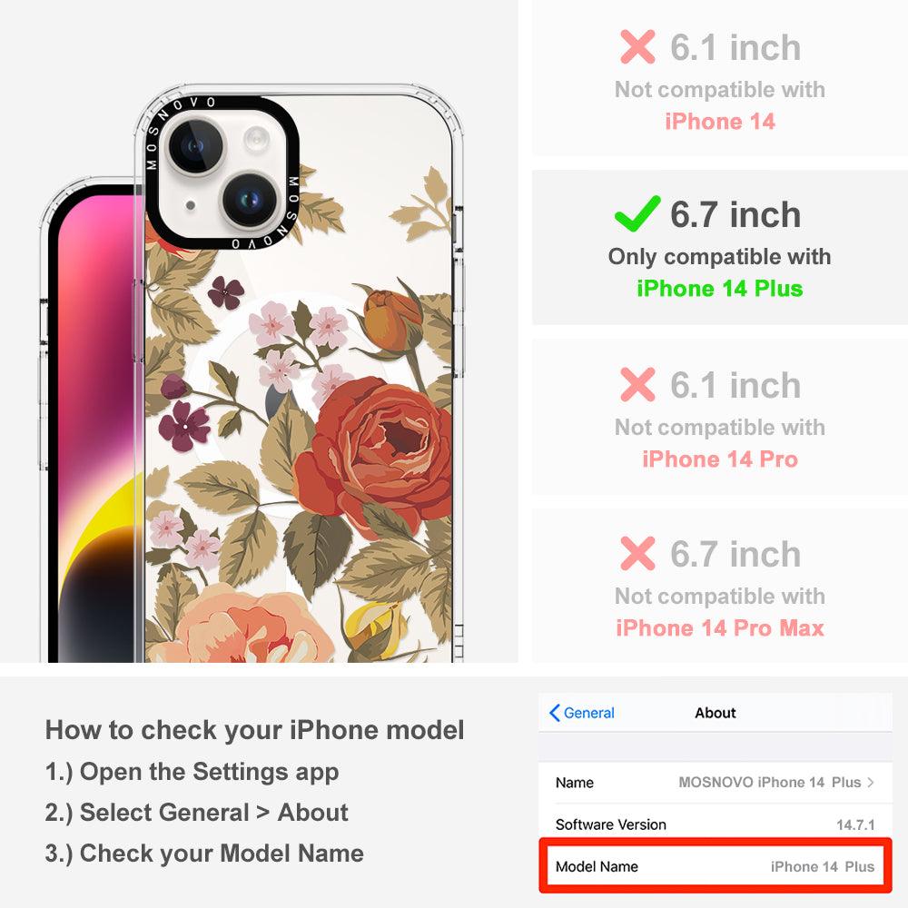 Vintage Roses Phone Case - iPhone 14 Plus Case - MOSNOVO
