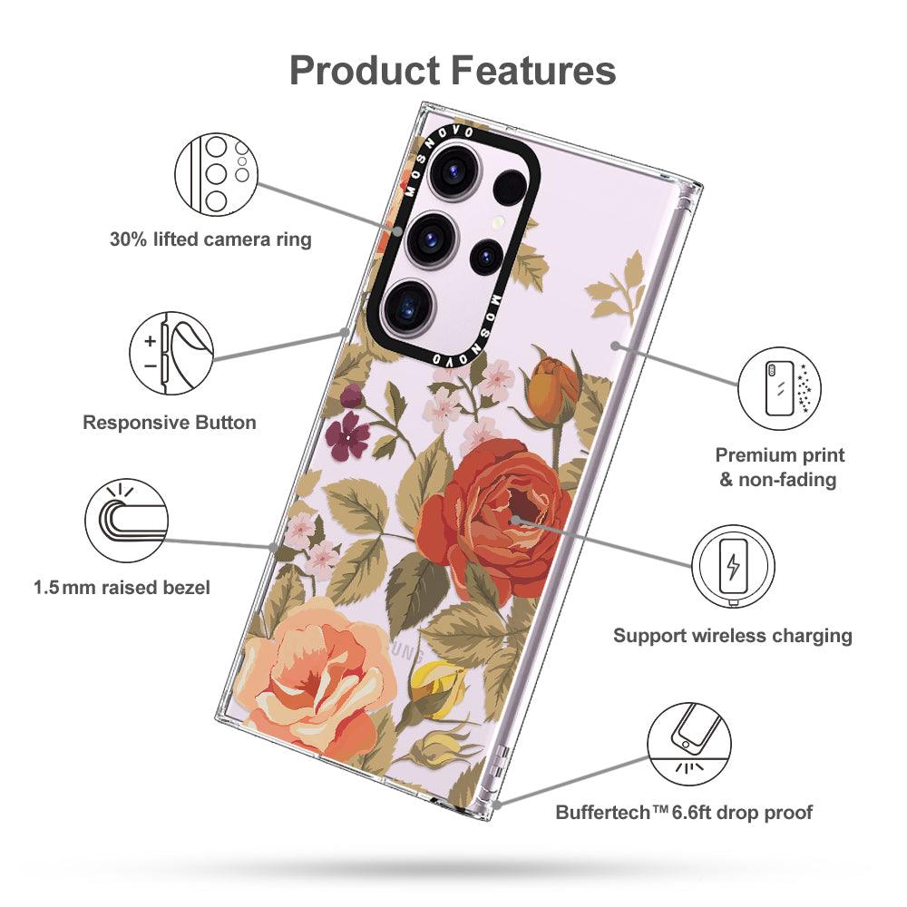 Vintage Roses Phone Case - Samsung Galaxy S23 Ultra Case - MOSNOVO