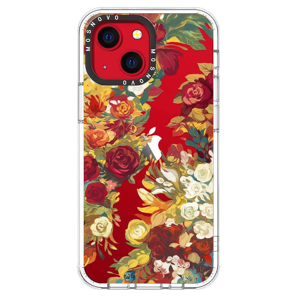 Vintage Flower Garden Phone Case - iPhone 13 Mini Case - MOSNOVO