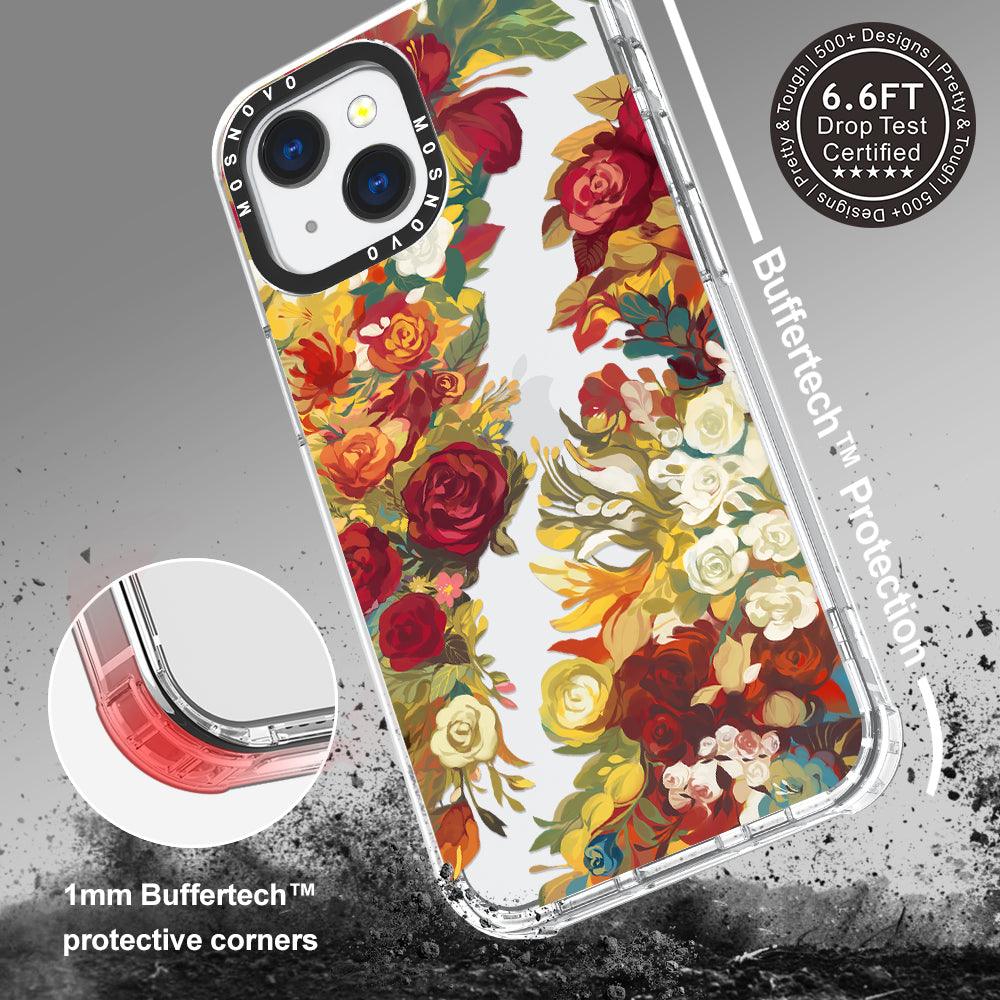 Vintage Flower Garden Phone Case - iPhone 13 Mini Case - MOSNOVO