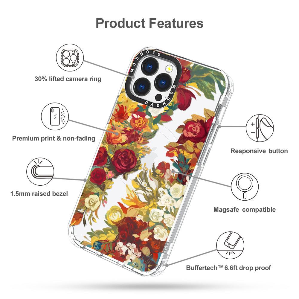 Vintage Flower Garden Phone Case - iPhone 13 Pro Max Case - MOSNOVO