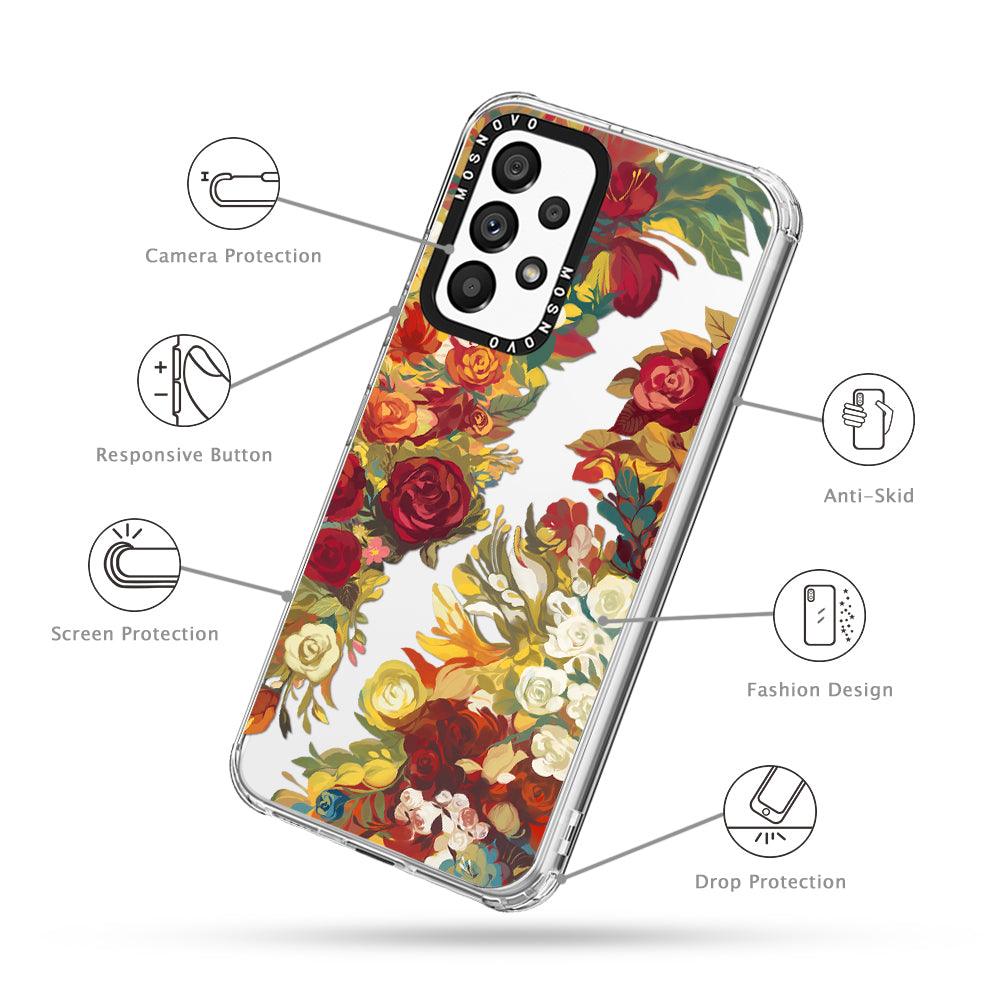 Vintage Flower Garden Phone Case - Samsung Galaxy A53 Case - MOSNOVO