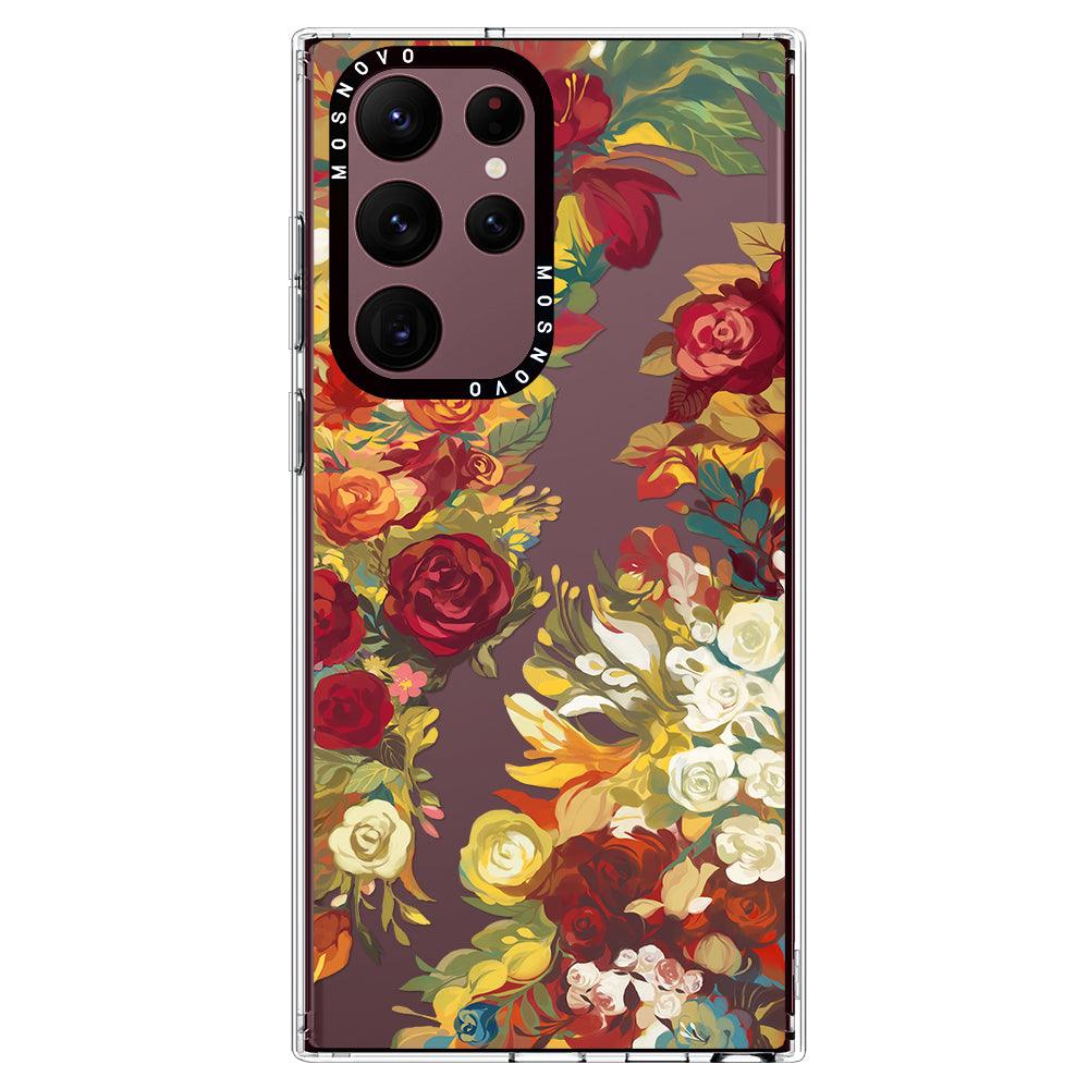 Vintage Flower Garden Phone Case - Samsung Galaxy S22 Ultra Case - MOSNOVO