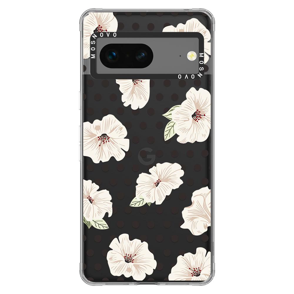 Vintage Hibiscus Flower Phone Case - Google Pixel 7 Case - MOSNOVO