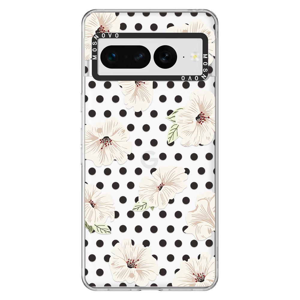 Vintage Hibiscus Flower Phone Case - Google Pixel 7 Pro Case - MOSNOVO