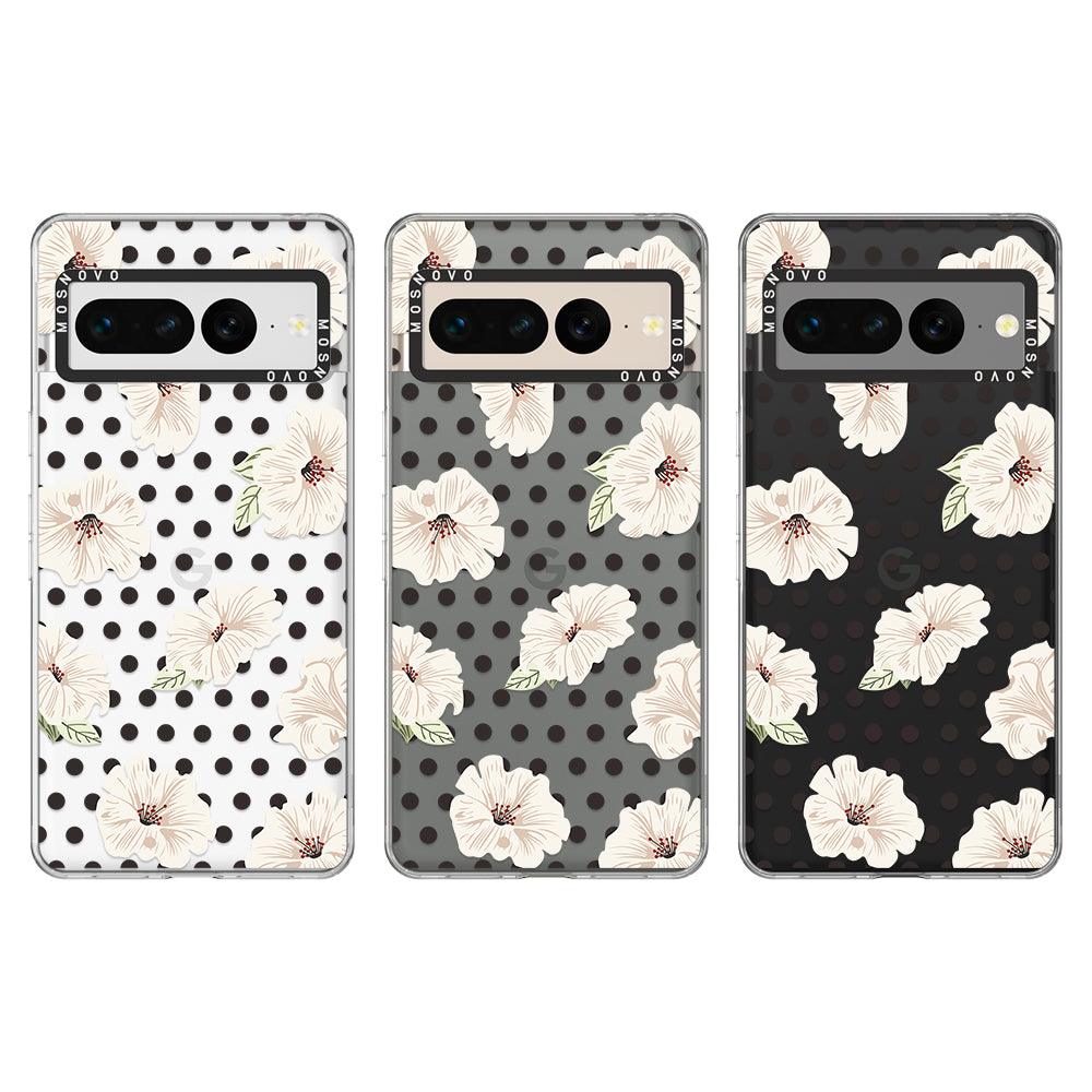 Vintage Hibiscus Flower Phone Case - Google Pixel 7 Pro Case - MOSNOVO
