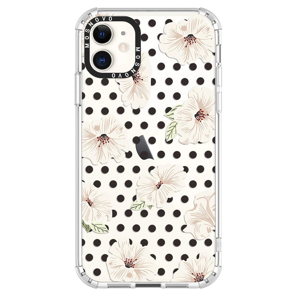Vintage Hibiscus Flower Phone Case - iPhone 11 Case - MOSNOVO