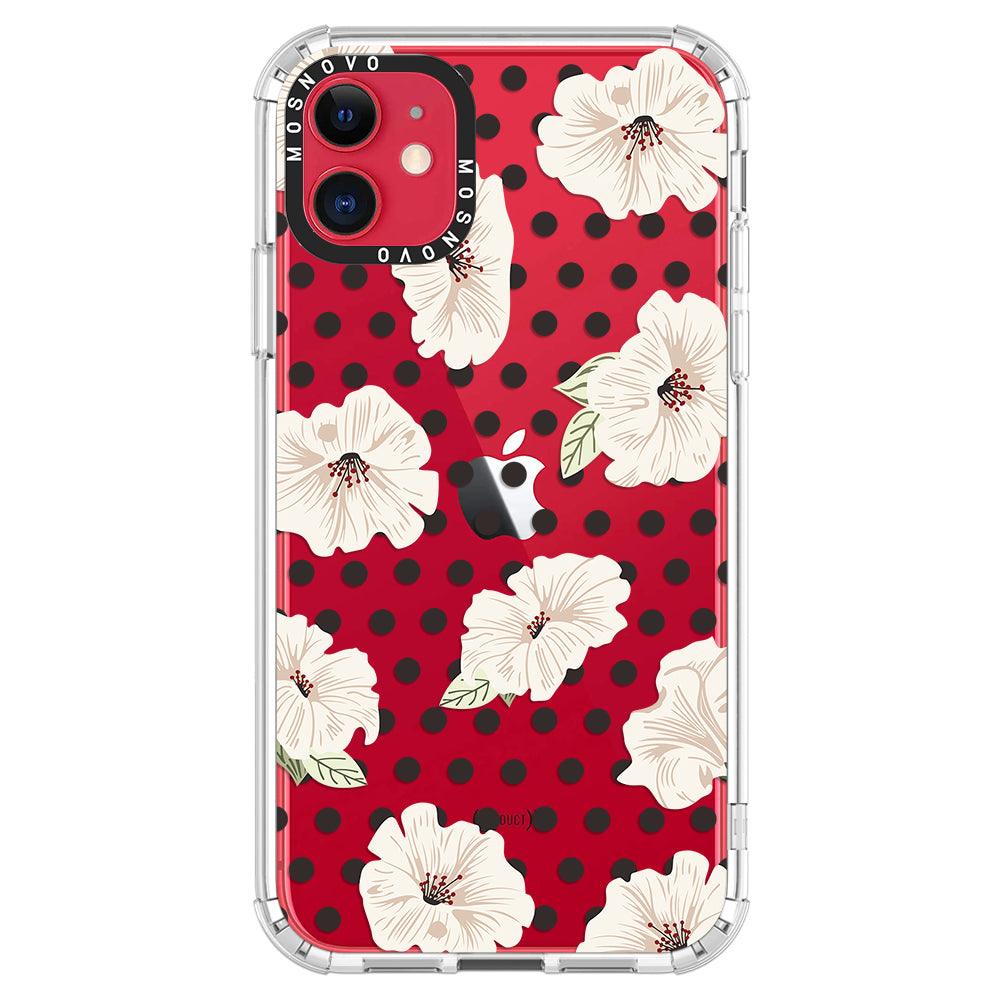 Vintage Hibiscus Flower Phone Case - iPhone 11 Case - MOSNOVO