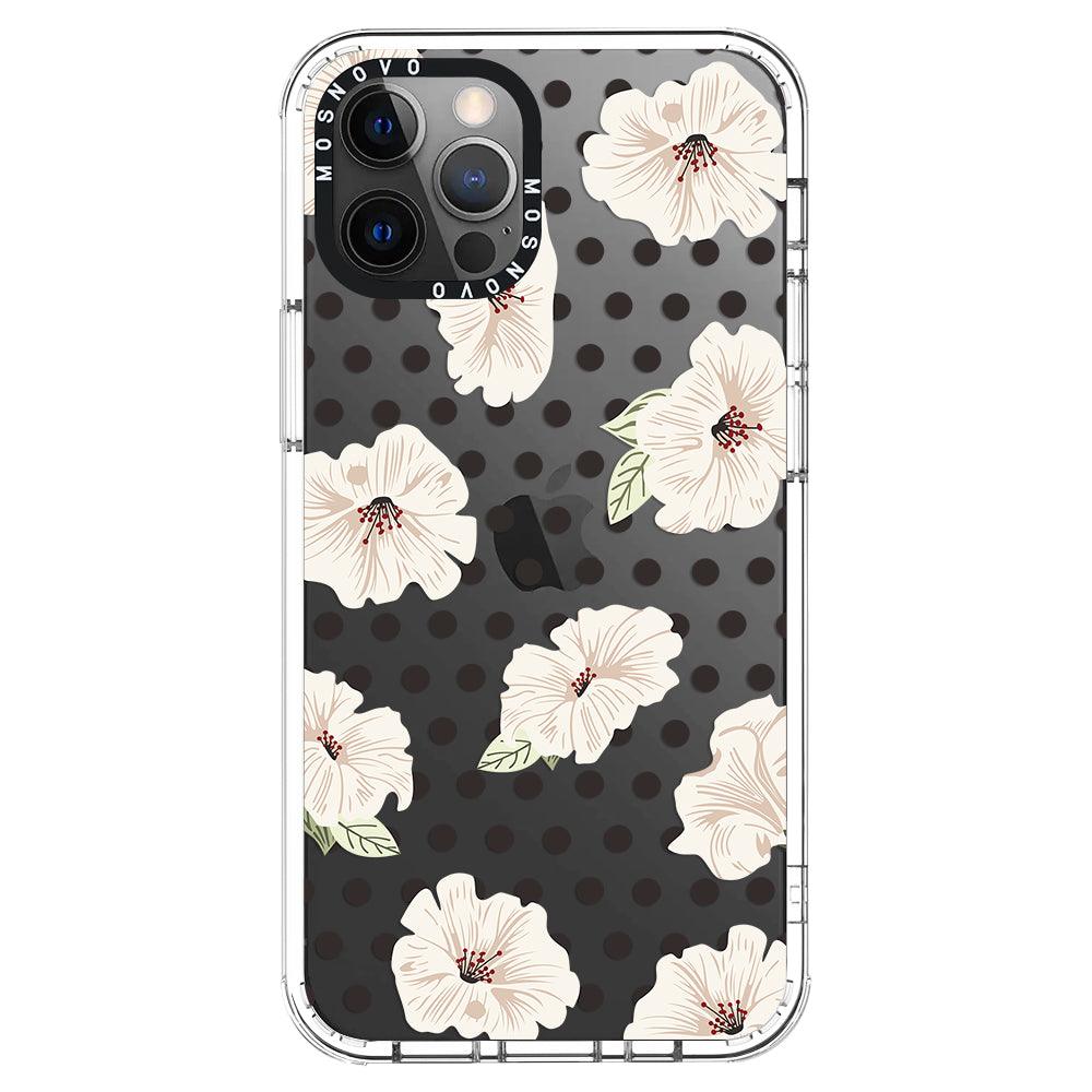 Vintage Hibiscus Flower Phone Case - iPhone 12 Pro Case - MOSNOVO