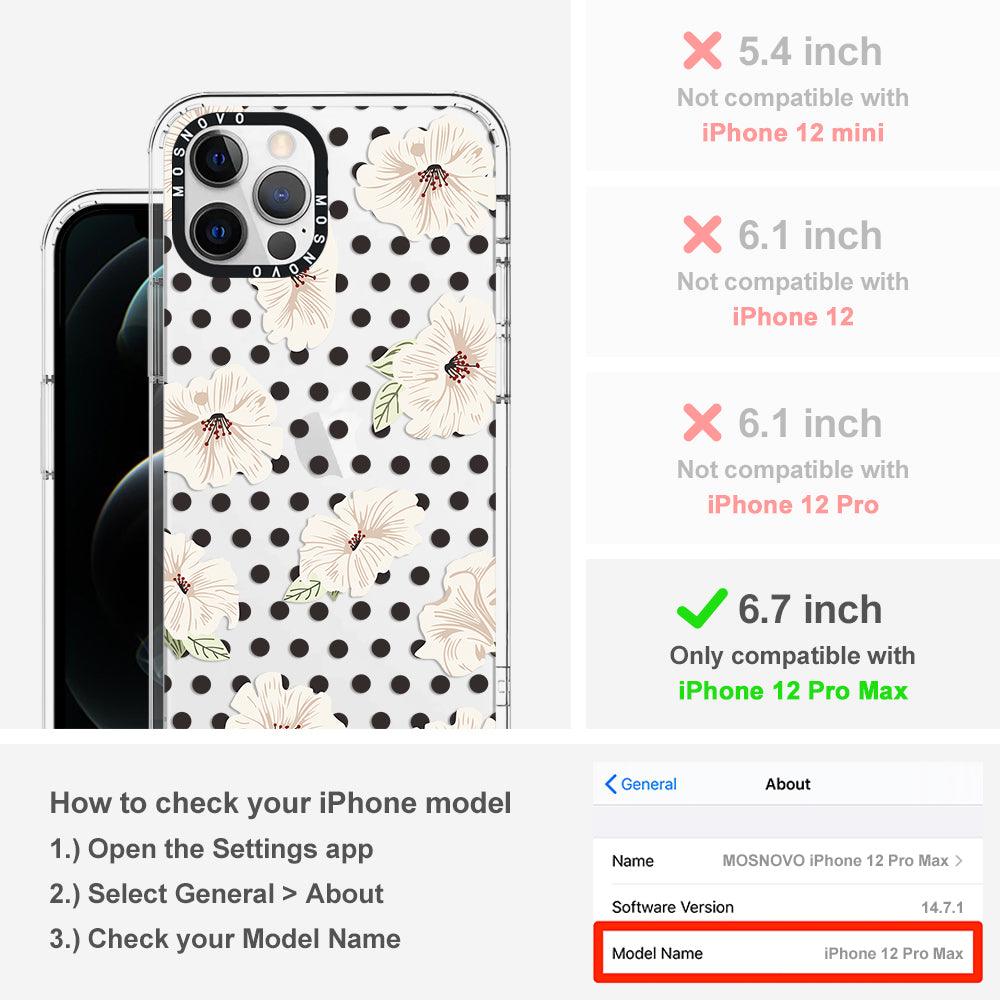 Vintage Hibiscus Flower Phone Case - iPhone 12 Pro Max Case - MOSNOVO