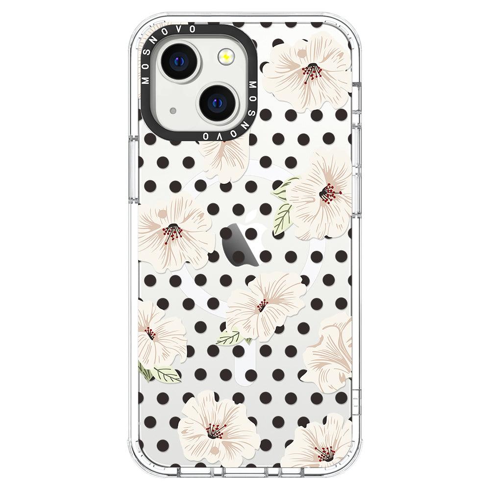 Vintage Hibiscus Flower Phone Case - iPhone 13 Case - MOSNOVO